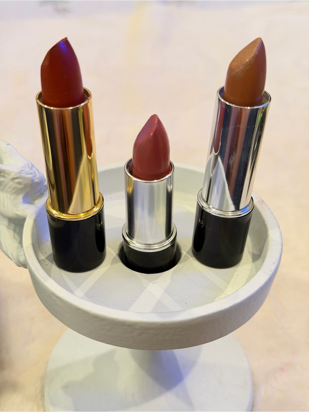 Elizabeth Arden Lipstick duo in Black and Gold Tubes 1 Lancombe